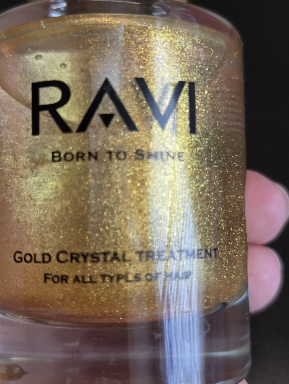RAVI BORN TO SHINE GOLD CRYSTAL TREATMENT HAIR SERUM 50ML / 1.69 FL OZ NEW